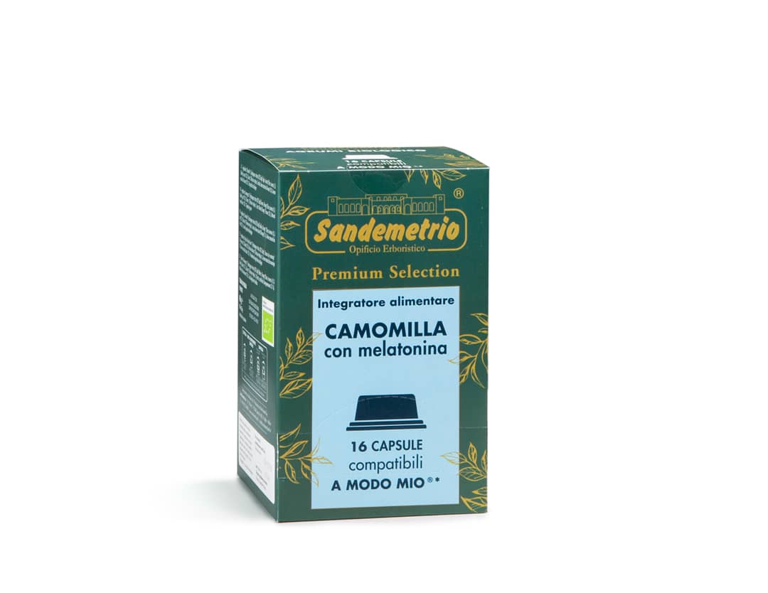 Camomilla con melatonina - Integratore Alimentare - 16 capsule