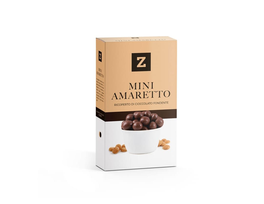 Mini amaretto ricoperto di cioccolato fondente - 80 g